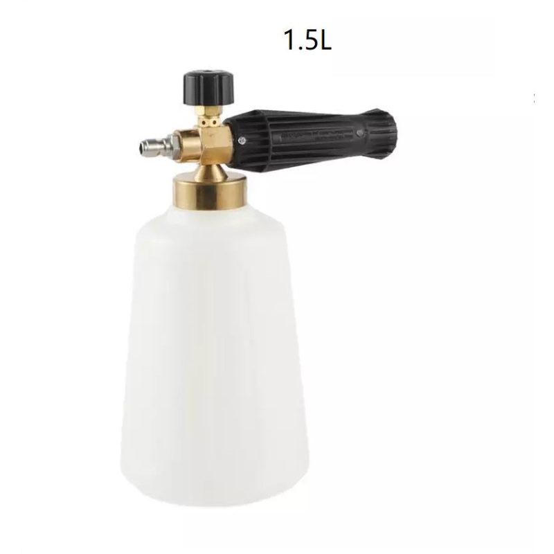 Lance de mousse de neige de nettoyeur haute pression pour connecteur rapide de pulvérisateur de canon de mousse de laveuse de voiture 1.5L